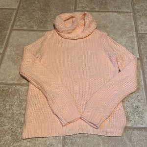 Forever 21 crocheted sweater size M , baby pink color